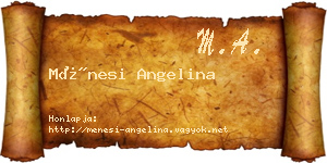 Ménesi Angelina névjegykártya